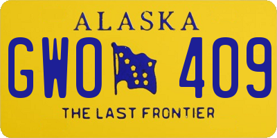 AK license plate GWO409