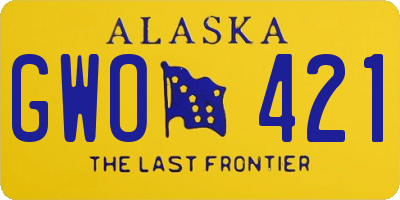 AK license plate GWO421