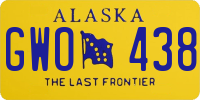 AK license plate GWO438