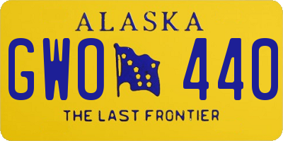 AK license plate GWO440