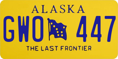 AK license plate GWO447
