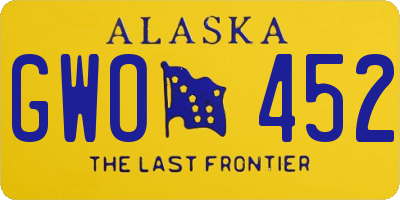 AK license plate GWO452