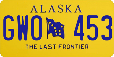 AK license plate GWO453