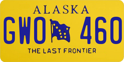 AK license plate GWO460