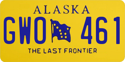 AK license plate GWO461