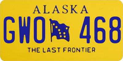 AK license plate GWO468
