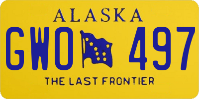 AK license plate GWO497