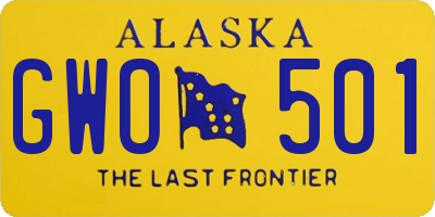 AK license plate GWO501