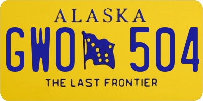 AK license plate GWO504