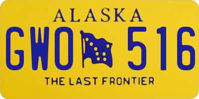 AK license plate GWO516