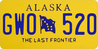 AK license plate GWO520