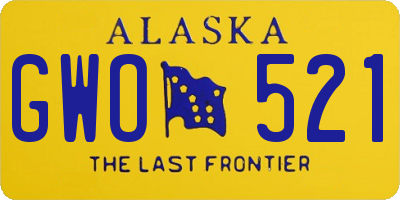 AK license plate GWO521