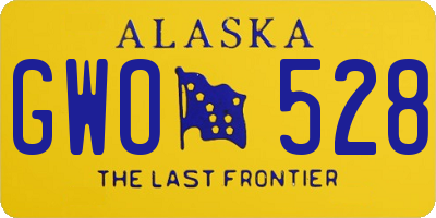 AK license plate GWO528