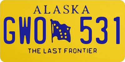 AK license plate GWO531