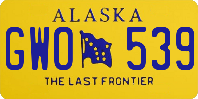 AK license plate GWO539