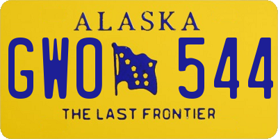 AK license plate GWO544