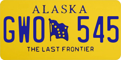 AK license plate GWO545