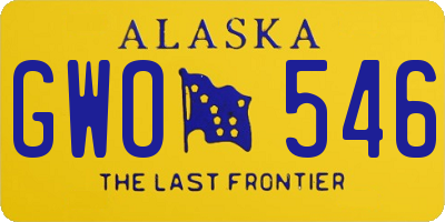 AK license plate GWO546