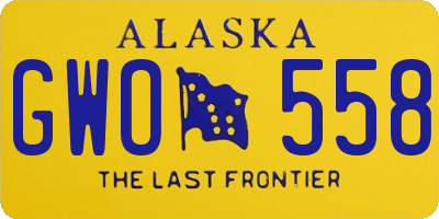 AK license plate GWO558