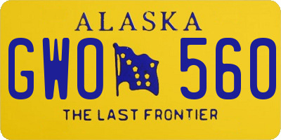 AK license plate GWO560
