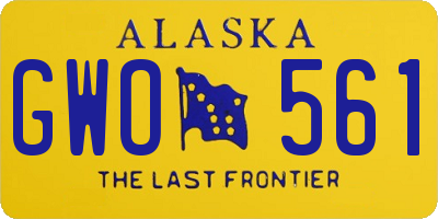 AK license plate GWO561