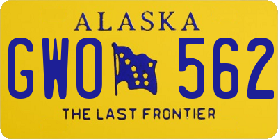 AK license plate GWO562