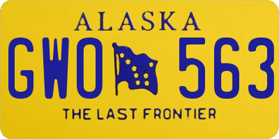 AK license plate GWO563