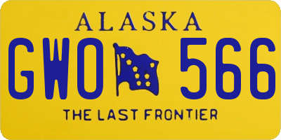 AK license plate GWO566