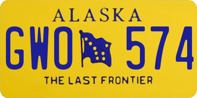 AK license plate GWO574