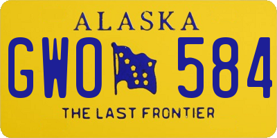 AK license plate GWO584