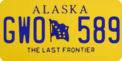 AK license plate GWO589