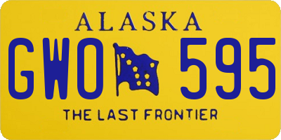 AK license plate GWO595