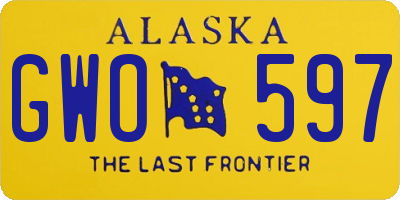 AK license plate GWO597