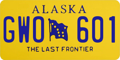 AK license plate GWO601