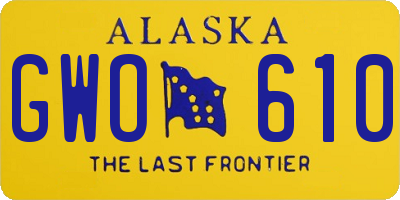 AK license plate GWO610