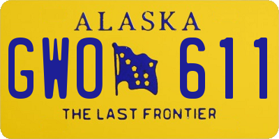 AK license plate GWO611