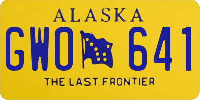 AK license plate GWO641