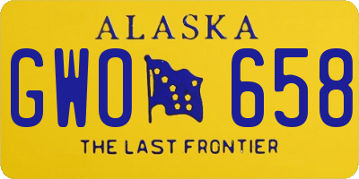 AK license plate GWO658
