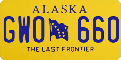 AK license plate GWO660