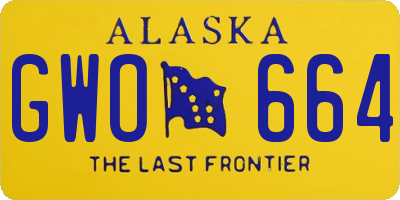 AK license plate GWO664