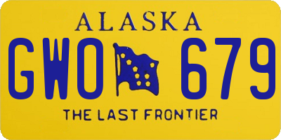 AK license plate GWO679