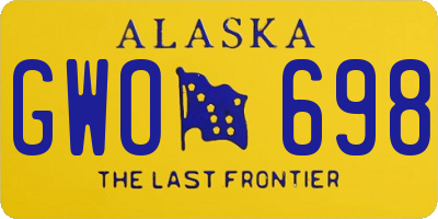 AK license plate GWO698