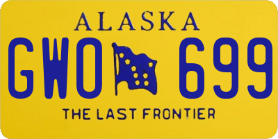 AK license plate GWO699