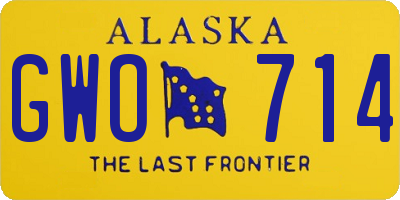 AK license plate GWO714