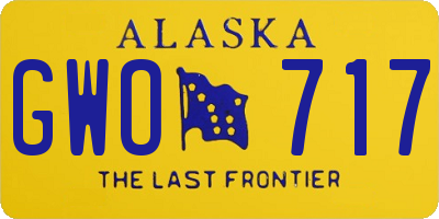 AK license plate GWO717