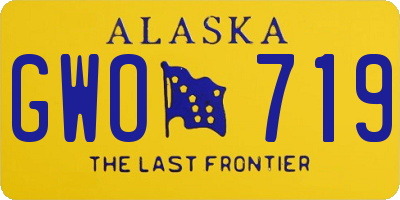 AK license plate GWO719