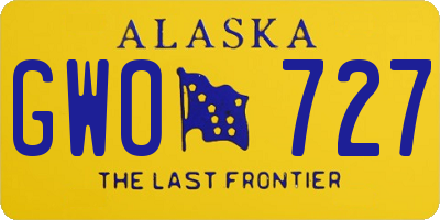 AK license plate GWO727