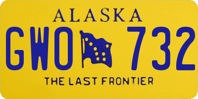 AK license plate GWO732