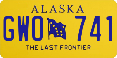 AK license plate GWO741