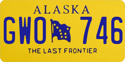 AK license plate GWO746